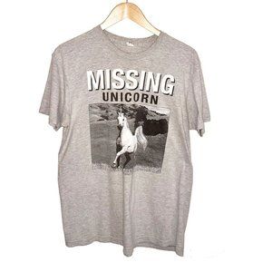 missing unicorn graphic tee